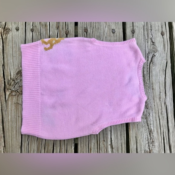 3T Girls GAP Pink Pets Intarsia Cat Dog Mouse Bird Sweater Vest Top Shirt 3 Year - Picture 7 of 7